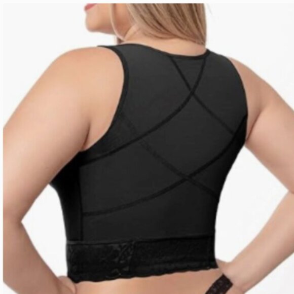 Post Op Bra medium lift w 3D technology material Posture Corrector |Black|34B/C - Picture 2 of 6